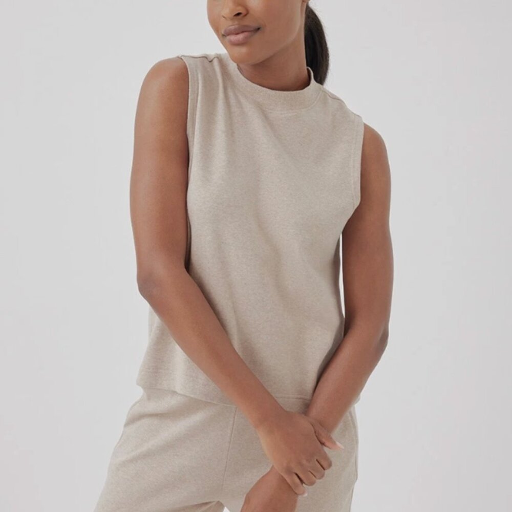 Pact Organic Airplane Mock Neck Shell Top XXL